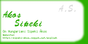 akos sipeki business card